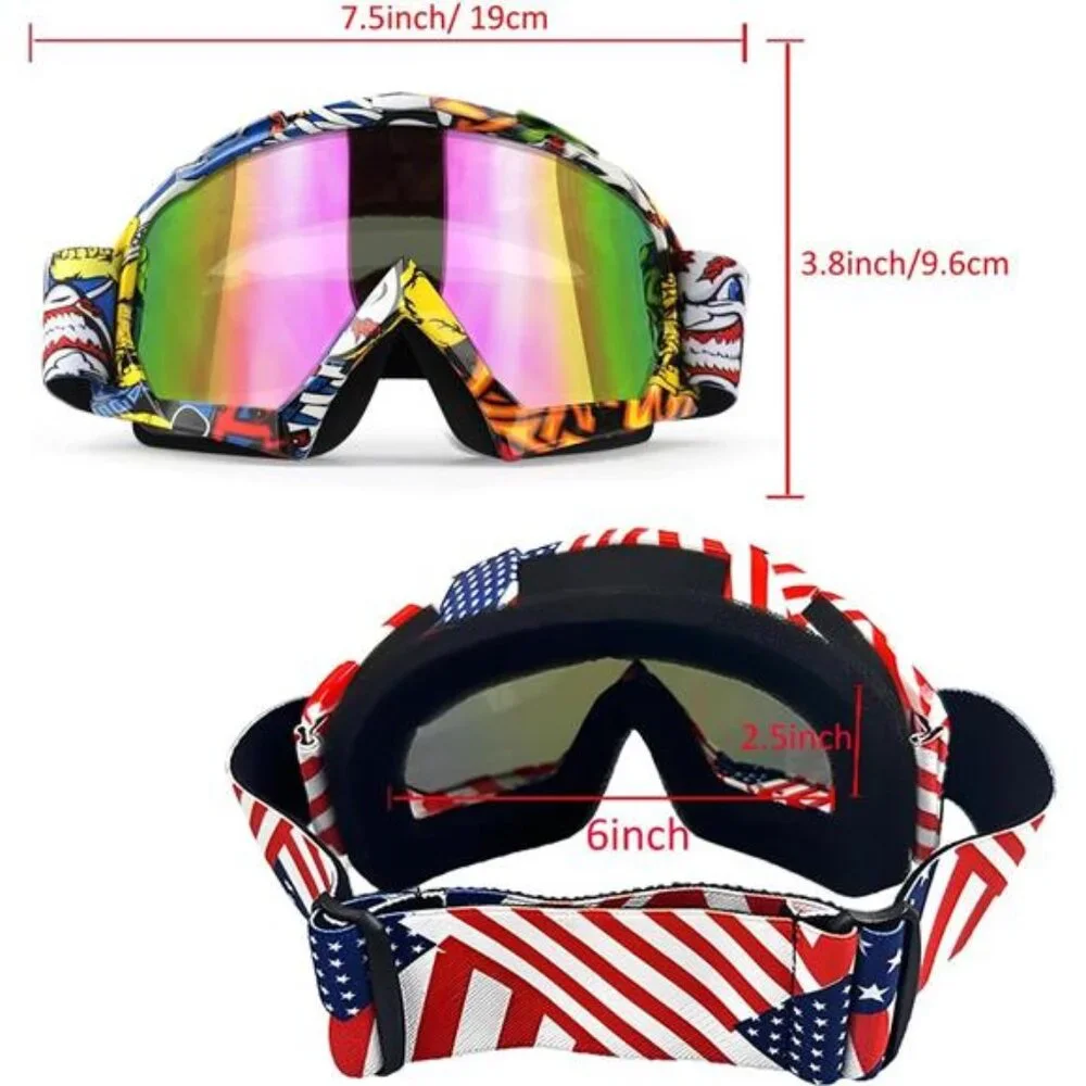 Motocross Goggles Anti Fog UV400 Off Road Dirt Bike ATV Helmet Riding
